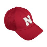 Nebraska Adidas Coach Mesh Structure Adjustable Hat